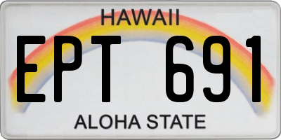 HI license plate EPT691