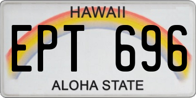 HI license plate EPT696