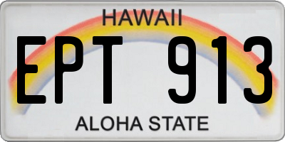 HI license plate EPT913