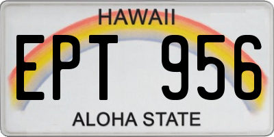 HI license plate EPT956