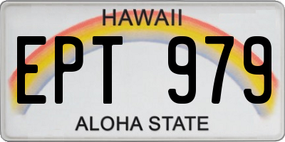 HI license plate EPT979