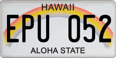 HI license plate EPU052
