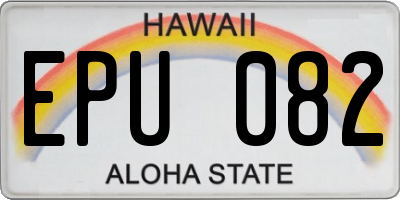 HI license plate EPU082