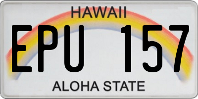 HI license plate EPU157