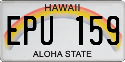 HI license plate EPU159