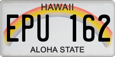 HI license plate EPU162