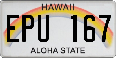HI license plate EPU167