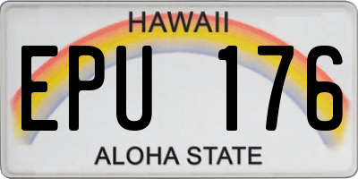 HI license plate EPU176
