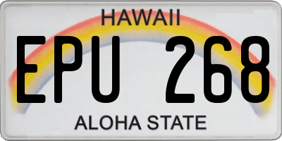 HI license plate EPU268