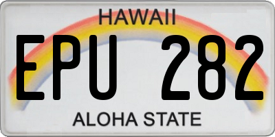 HI license plate EPU282