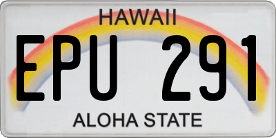 HI license plate EPU291