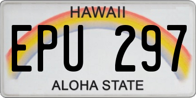 HI license plate EPU297