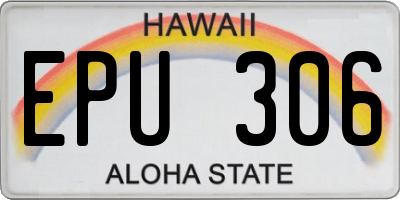 HI license plate EPU306