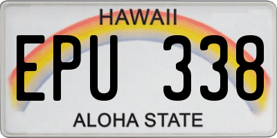 HI license plate EPU338