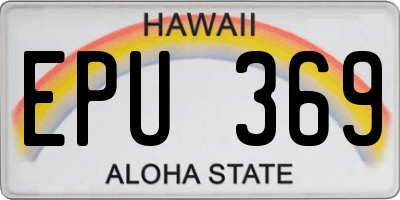 HI license plate EPU369