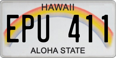 HI license plate EPU411