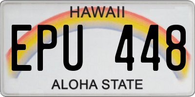 HI license plate EPU448