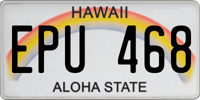 HI license plate EPU468