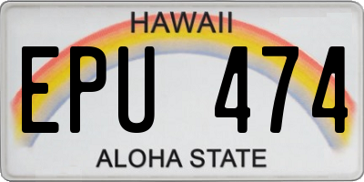 HI license plate EPU474