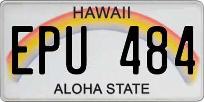 HI license plate EPU484