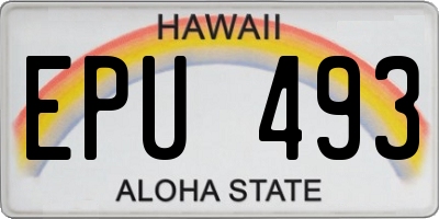 HI license plate EPU493