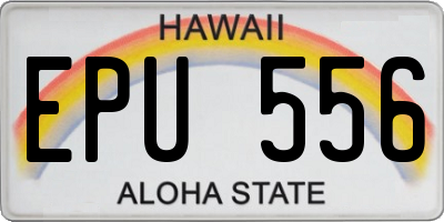 HI license plate EPU556
