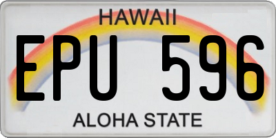 HI license plate EPU596