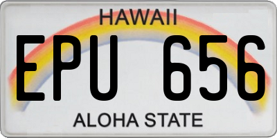 HI license plate EPU656