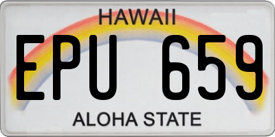 HI license plate EPU659