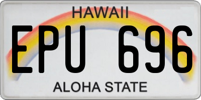 HI license plate EPU696