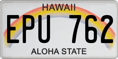 HI license plate EPU762