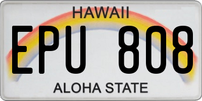 HI license plate EPU808