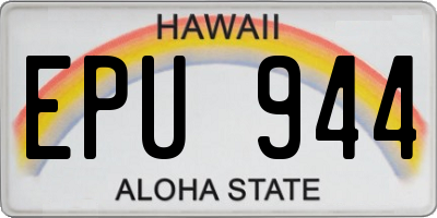 HI license plate EPU944