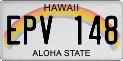 HI license plate EPV148