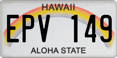 HI license plate EPV149
