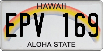 HI license plate EPV169