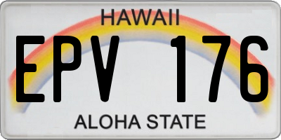 HI license plate EPV176