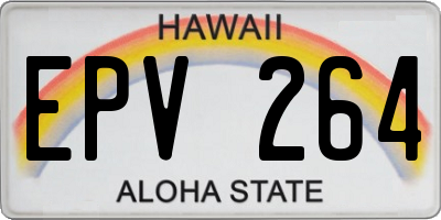 HI license plate EPV264