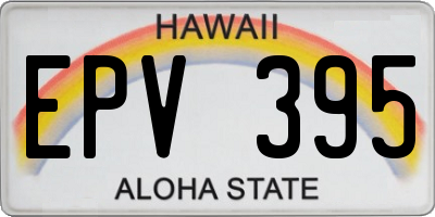 HI license plate EPV395
