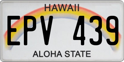 HI license plate EPV439