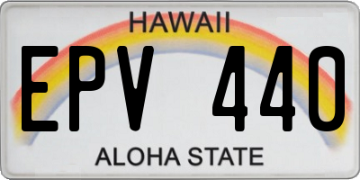 HI license plate EPV440
