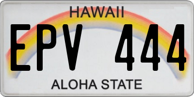 HI license plate EPV444