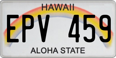 HI license plate EPV459