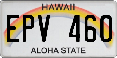 HI license plate EPV460