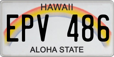 HI license plate EPV486