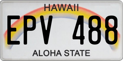HI license plate EPV488