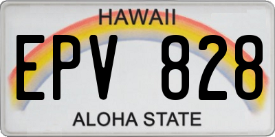 HI license plate EPV828
