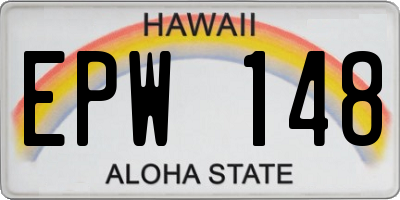 HI license plate EPW148