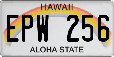 HI license plate EPW256