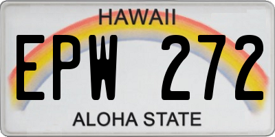 HI license plate EPW272
